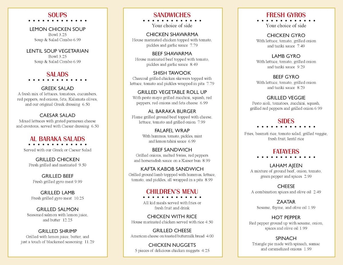 Albaraka Mediterranean Market and Grill Menu - Image 3